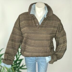 v i n t a g e :: Oversized Moody Earthy Grandpa Knit Sweater Wool